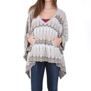 Goddis Knits Risa Sweater Poncho S/M NWOT